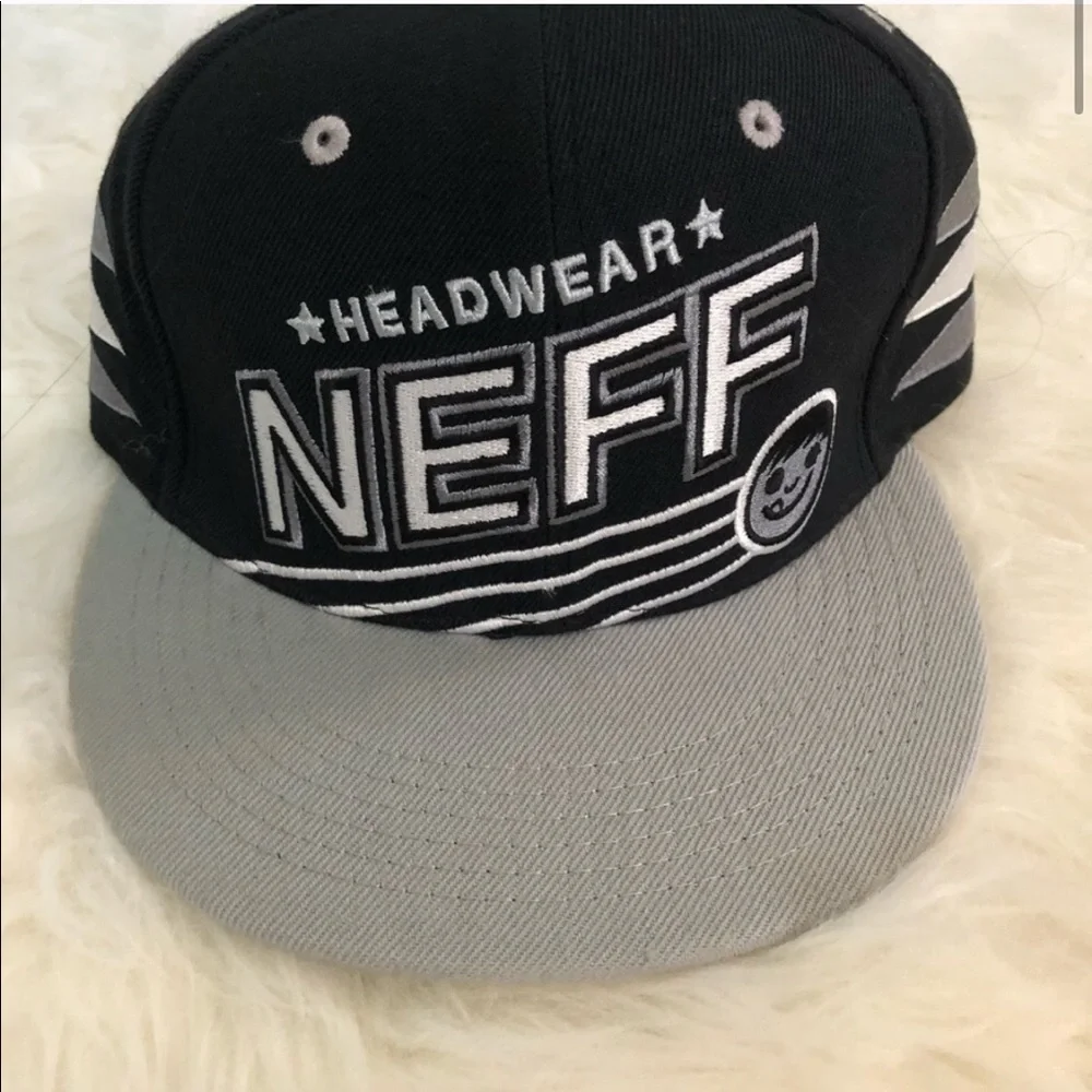 Neff headwear baseball hat black silver grey summer snap back spring skateboard